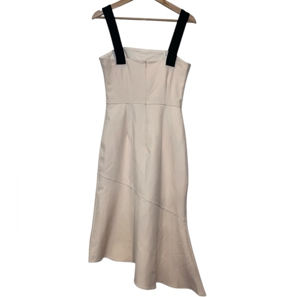 COOPER ST Ivory Asymetric Midi dress with black straps - Picture 2 of 6